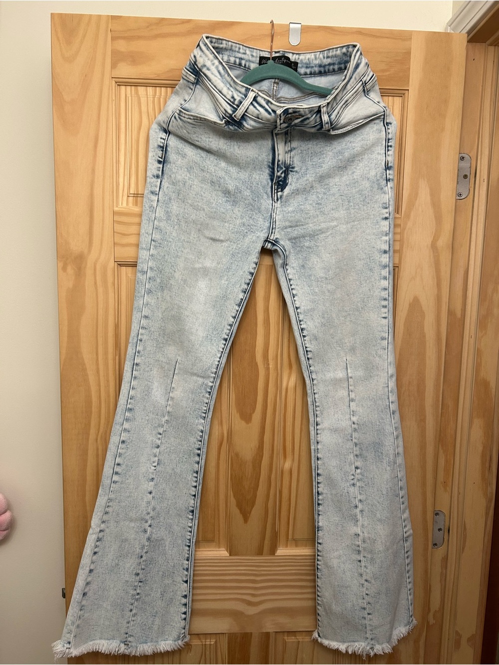 Willow Boutique Acid Wash Flared Women’s Jeans - Light Blue